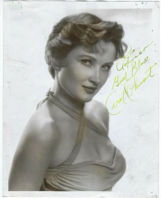 American Exotic Actress Carol Ohmart,  Rare Autographed Vintage Studio Photo