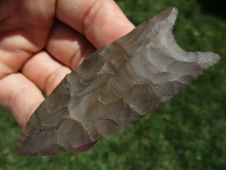 Authentic 3 1/4 " Paleo Dalton Found In Kansas - Petrified Wood