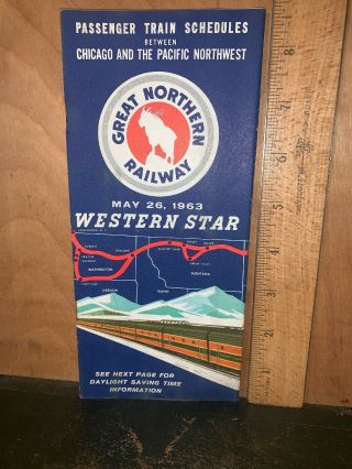 Great Northern Railway Passenger Train Schedules May 26,  1963