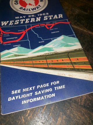 Great Northern railway passenger train schedules May 26,  1963 2
