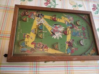 Antique Poosh - M - Up Jr.  Baseball Tabletop Pinball 4 In 1 Game 1930s