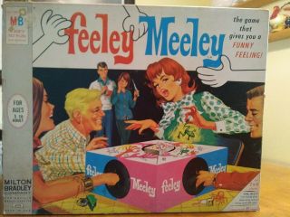 Vtg Feeley Meeley Milton Bradley Board Game 4770 Box Complete 1967