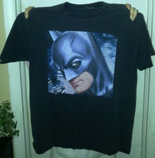 Vintage 1997 Warner Bros.  Batman And Robin Movie Promo Shirt Size L Rare Worn