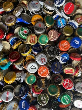 1000,  Assorted Beer Bottle Caps Many Colors J