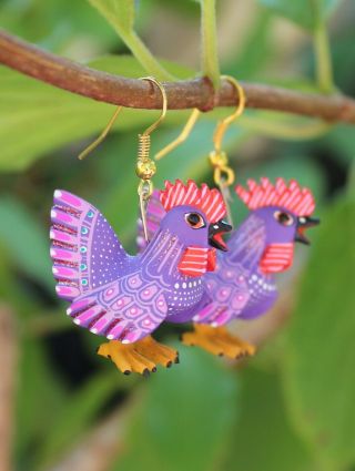 On Hold For Karen 4 Earrings By Ana Xuana Handmade Oaxaca Mexican Folk Art