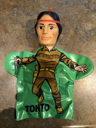 1966 " Tonto " Vintage Lone Ranger Ideal Toy Company Vinyl Hand Puppet