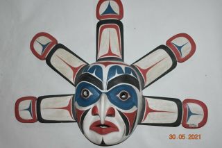 Orig $399 Northwest Coast Sun Mask,  Hair 22 "