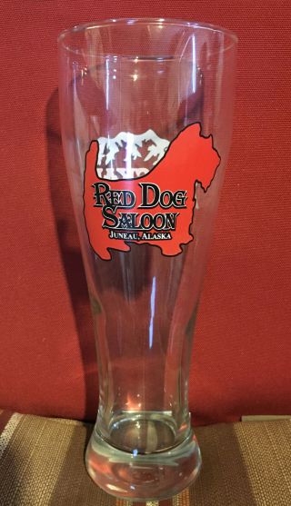 Alaskan Brewing Co.  Beer Glass Red Dog Saloon Large Pilsner Juneau,  Alaska Ale