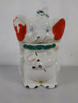 Vintage Rare Disney 1940s Dumbo Turnabout Cookie Jar Cold - Painted