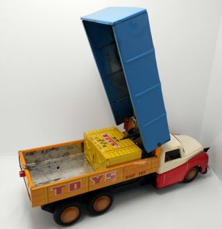 China Mf 193 Large Friction Tin Toy Truck " Toys " - Mechanics Vintage