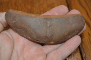 Archaic Claystone Unfinished Crescent Bannerstone Carroll Co,  Tn 4.  5 X 1.  5/8