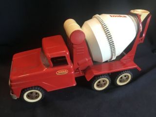 Vintage 1960 15” Long Tonka Cement Mixer Truck Pressed Steel Toy