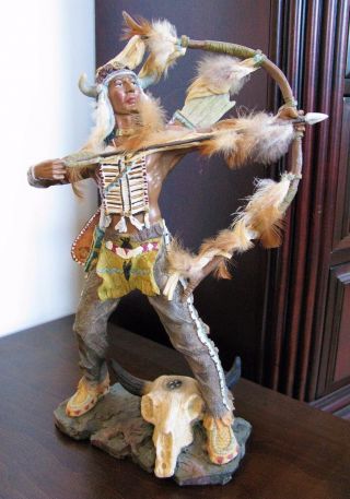 Limited Edition Collectible Native American Warrior Archer Statue By Agora