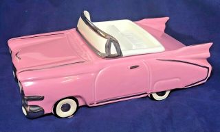 Vintage Pink Cadillac Convertible Cookie Jar 13 " Accjj - 3 1986 N.  A.  C.  Usa Rare