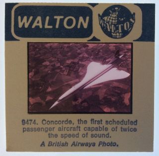 Vintage Slide Of Concorde - From A Ba Photo - Flying Over Town