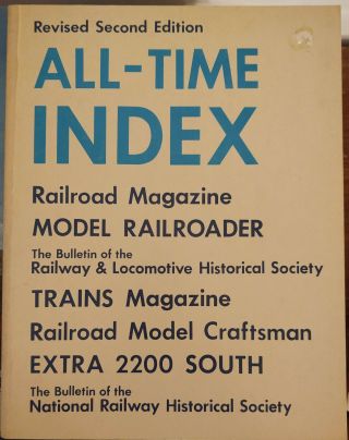 All - Time Index Bulletin Of The National Railway Historical Society 1978