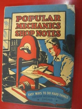 Vintage 1936 Popular Mechanics Shop Notes Corner Damage - W/ No Stains