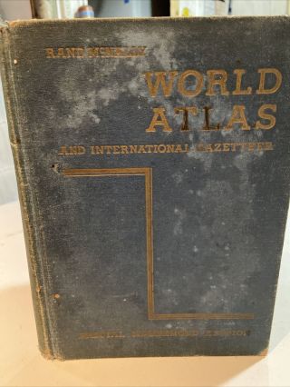 1936 World Atlas Rand Mcnally