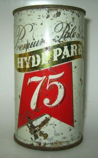 Old Hyde Park " 75 " Flat Top Beer Can St.  Louis,  Missouri