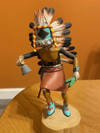 Hand Carved Native American Hopi " Chasing Star " 9 " Signed Kachina Doll