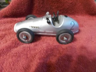 Vintage Schuco 1070 Silver Mercedes Grand Prix Racer 2 No Key Well