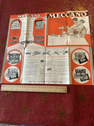 Meccano 1935 - 6 Constructional Outfits Leaflet Motor Car Constructor Etc