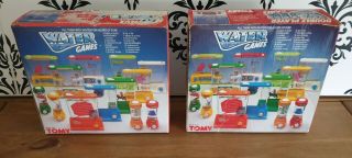 Vintage 1970s TOMY Double Player Water Games Basketball & Football Toy boxed 3