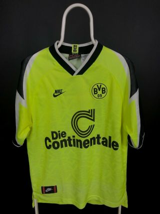 Nike Borussia Dortmund Vintage 1995 1996 Home Football Jersey Shirt Size M