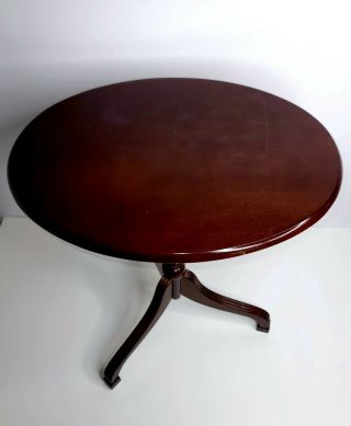 Vintage Bombay Company Tilt Top Oval End Side Table Cherry Wood 2