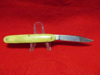 Vintage G Schrade Presto Bone Folding Knife In