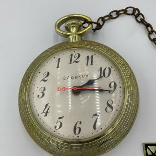 Vintage Spartus Backward Clock 