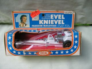 1976 Evel Knievel Die Cast Miniature Dragster W Figure / / Ideal