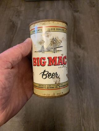 Big Mac Beer (37 - 7) Empty Flat Top Beer Can: Menominee - Marinette,  Menominee,  Mi