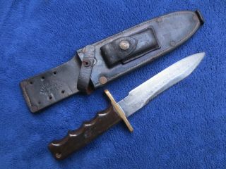 Vintage Randall Solingen Made Model 14 Attack Knife And Sheath