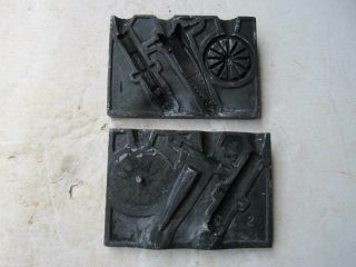 Vintage Toy Lead Soldier Mold Military Artillery Cannon Mold