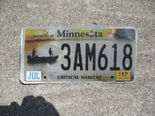 Minnesota 2017 Critical Habitat License Plate 3am618