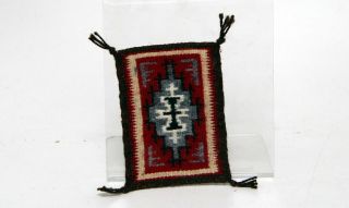Ultra Fine Weave Authentic Navajo Miniature Ganado Rug By R.  Bia C1980