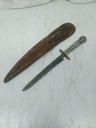 Vintage Wm Jackson & Co.  Sheffield Knife W/leather Sheath