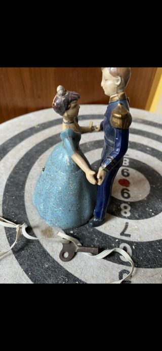 Vintage Wells Brimtoy Clockwork Cinderella Dancing With Prince.