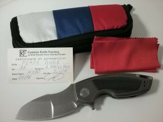 Custom Knife Factory Ckf Peace Duke M390 Titanium Carbon Fiber
