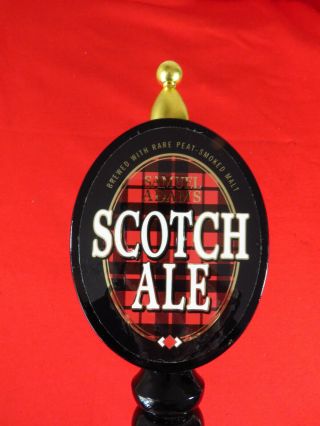 Rare Sam Samuel Adams Scotch Ale Beer Tap Handle Wooden Knob 11.  25 "