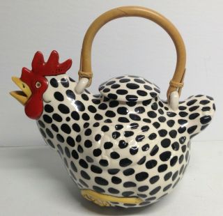 Vintage 1984 Animals & Co.  Rooster Chicken Tea Pot