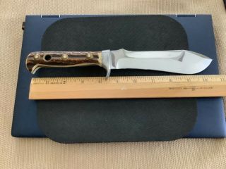 Vintage Puma White Hunter Knife 6377 With Sheath