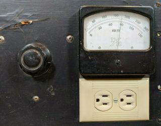 Vintage Powerstat Autotransformer With Vintage Voltmeter