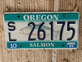 Oregon Salmon License Plate