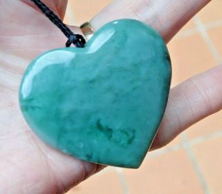 Rare Nz Blue Inanga Pounamu Greenstone Nephrite Jade Maori Aroha Heart Pendant