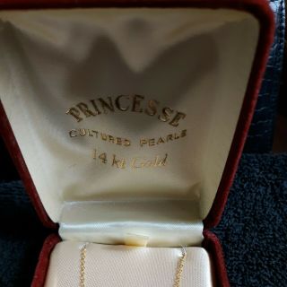 Vintage 14KT GOLD PRINCESSE NECKLACE with CULTURED PEARLS 3
