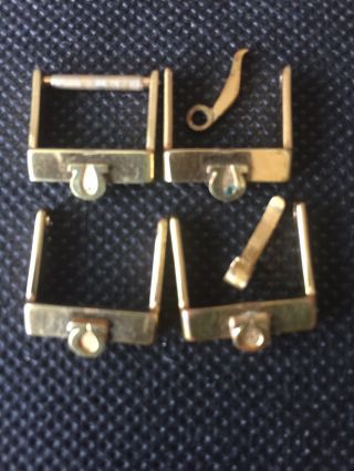 4 1960/70s Vintage Gold Plated Omega Buckles For Watch Straps