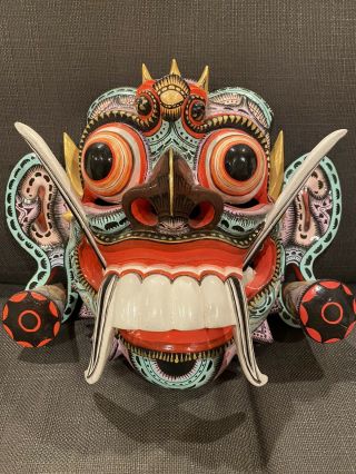 Rangda Balinese Mask Bali Barong Carved Wood Bali