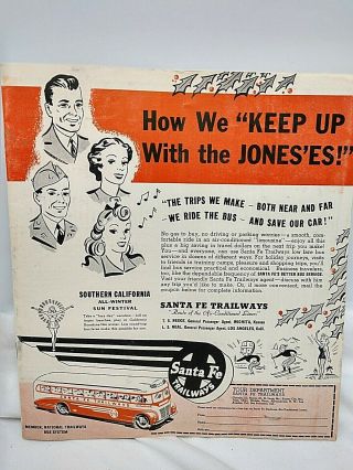 1941 Santa Fe Trailways Bus Time Tables 2